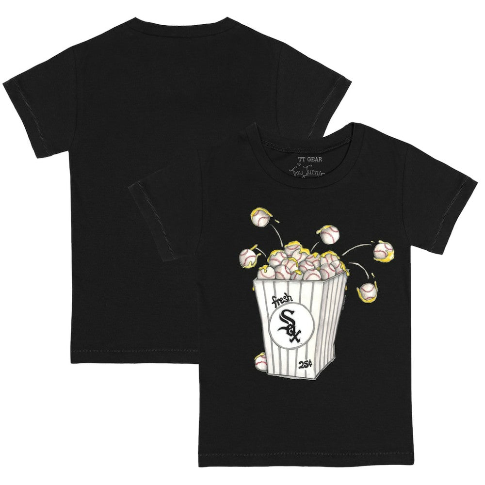Chicago White Sox Tiny Turnip Youth Popcorn T-Shirt - Black