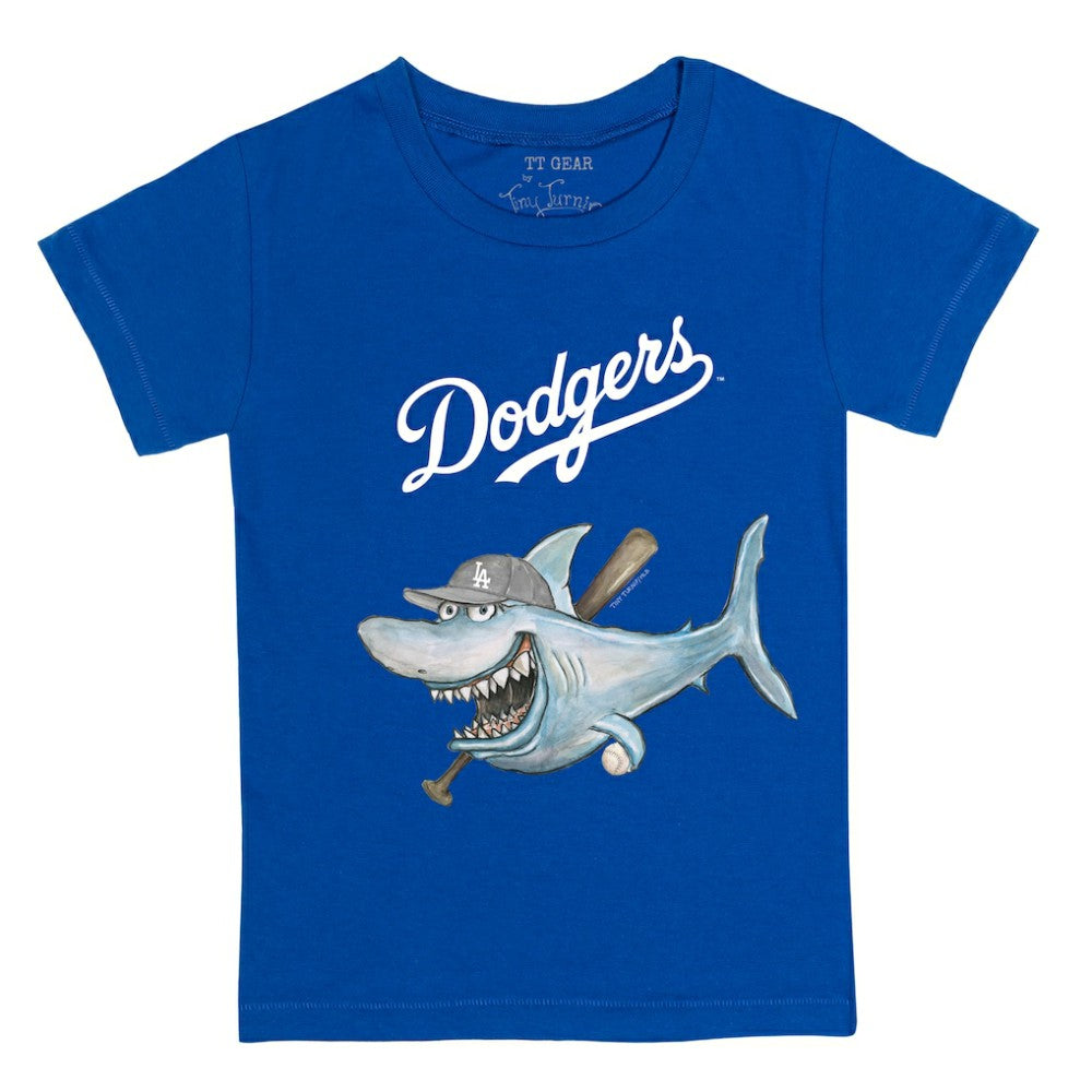 Los Angeles Dodgers Tiny Turnip Youth Shark T-Shirt - Royal