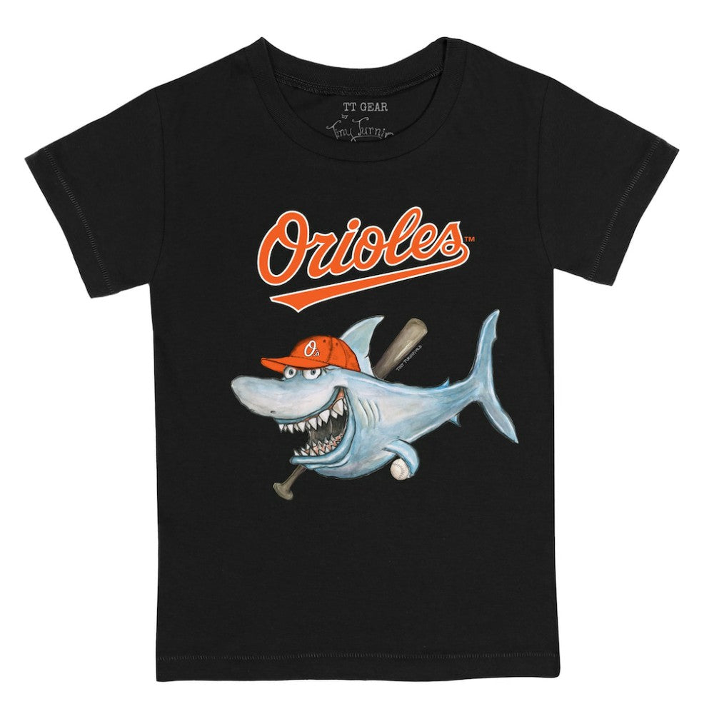 Baltimore Orioles Tiny Turnip Youth Shark T-Shirt - Black