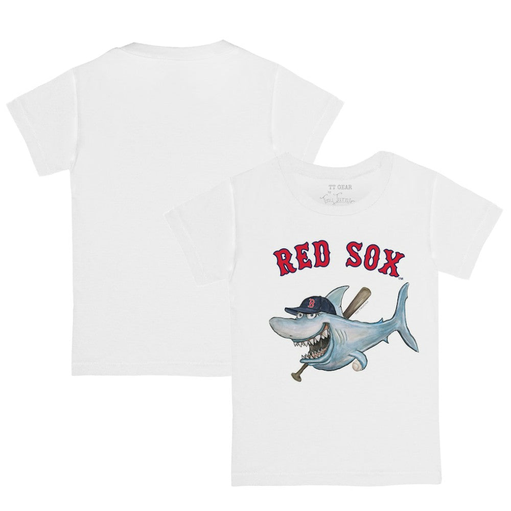 Boston Red Sox Tiny Turnip Youth Shark Logo T-Shirt - White