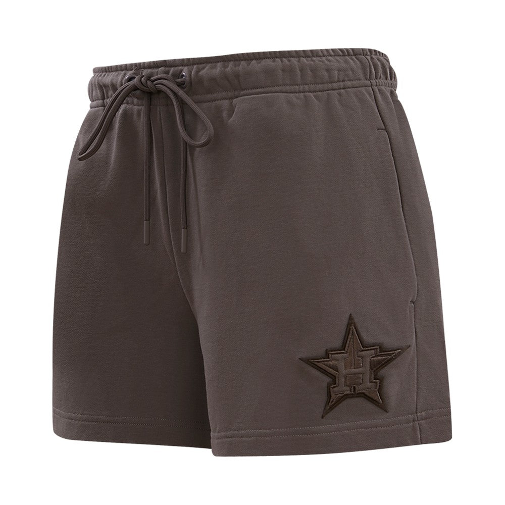 Houston Astros Pro Standard Women's Neutral Fleece Shorts - Brown