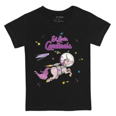 St. Louis Cardinals Tiny Turnip Youth Space Unicorn T-Shirt - Black