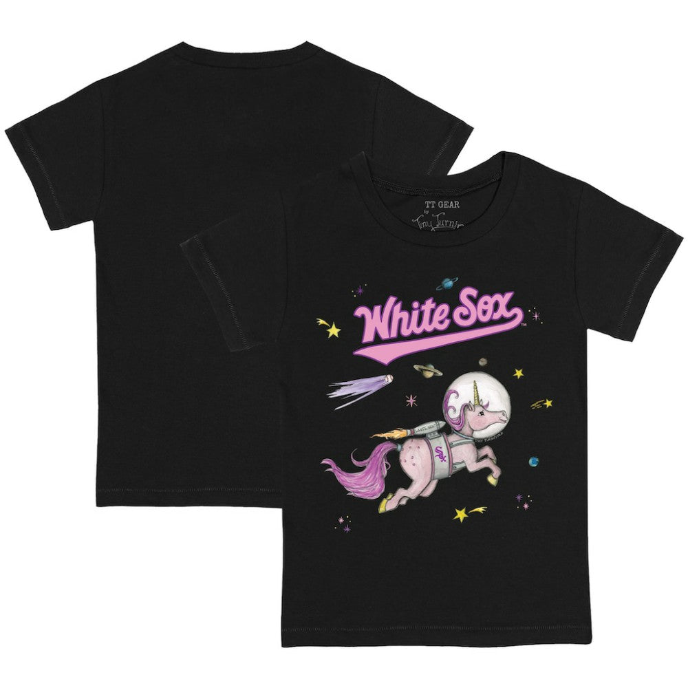 Chicago White Sox Tiny Turnip Youth Space Unicorn T-Shirt - Black