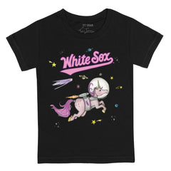 Chicago White Sox Tiny Turnip Youth Space Unicorn T-Shirt - Black