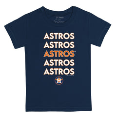Houston Astros Tiny Turnip Youth Stacked T-Shirt - Navy