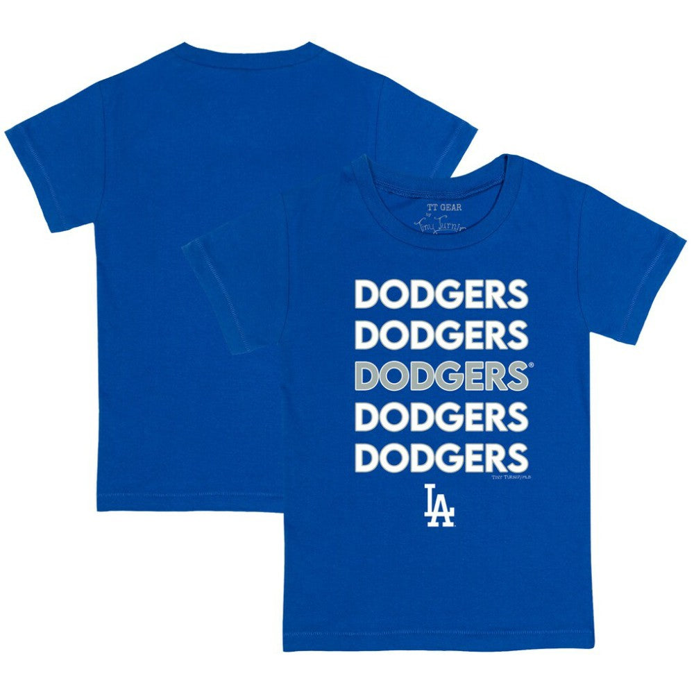 Los Angeles Dodgers Tiny Turnip Youth Stacked T-Shirt - Royal