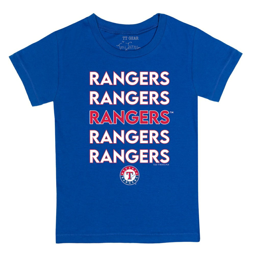 Texas Rangers Tiny Turnip Youth Stacked T-Shirt - Royal