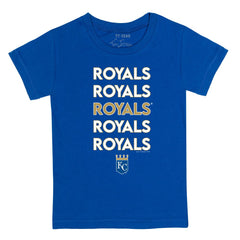 Kansas City Royals Tiny Turnip Youth Stacked T-Shirt - Royal