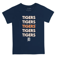 Detroit Tigers Tiny Turnip Youth Stacked T-Shirt - Navy