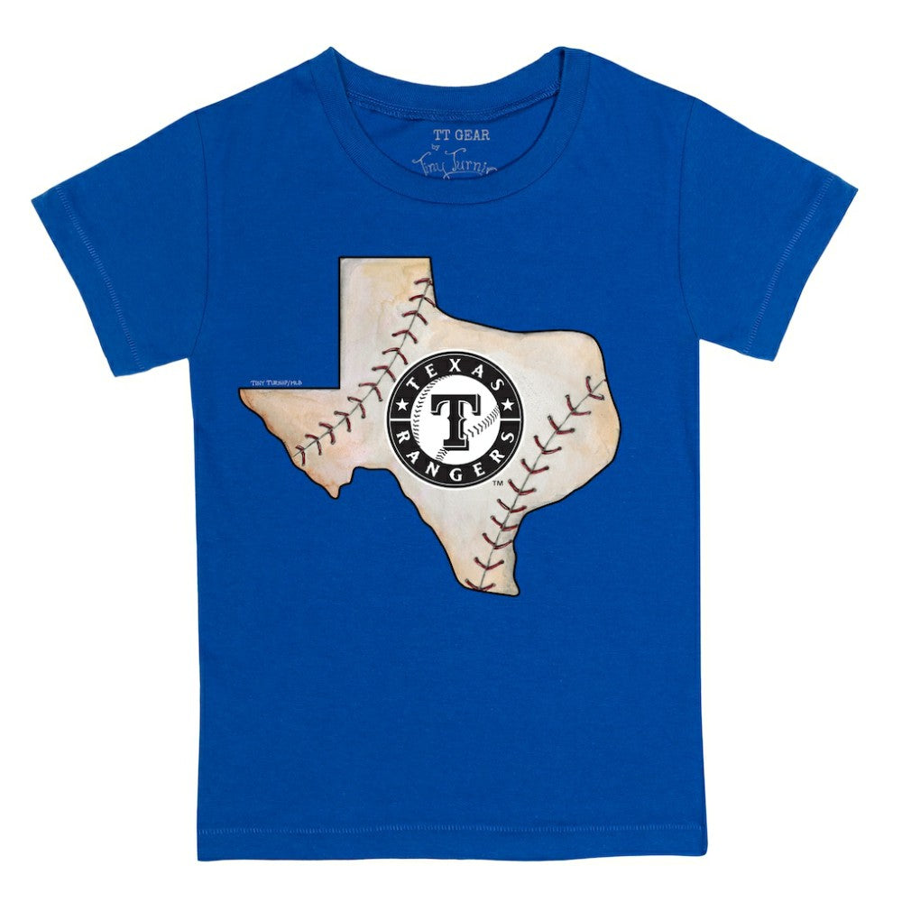 Texas Rangers Tiny Turnip Youth State Outline T-Shirt - Royal