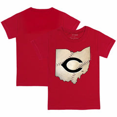 Cincinnati Reds Tiny Turnip Youth State Outline T-Shirt - Red