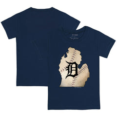 Detroit Tigers Tiny Turnip Youth State Outline T-Shirt - Navy