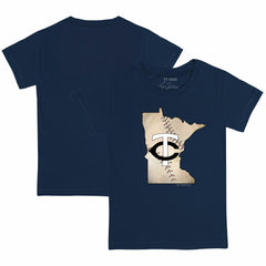 Minnesota Twins Tiny Turnip Youth State Outline T-Shirt - Navy