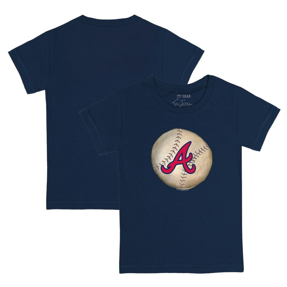Atlanta Braves Tiny Turnip Youth Stitched Baseball T-Shirt - Navy