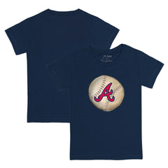 Atlanta Braves Tiny Turnip Youth Stitched Baseball T-Shirt - Navy