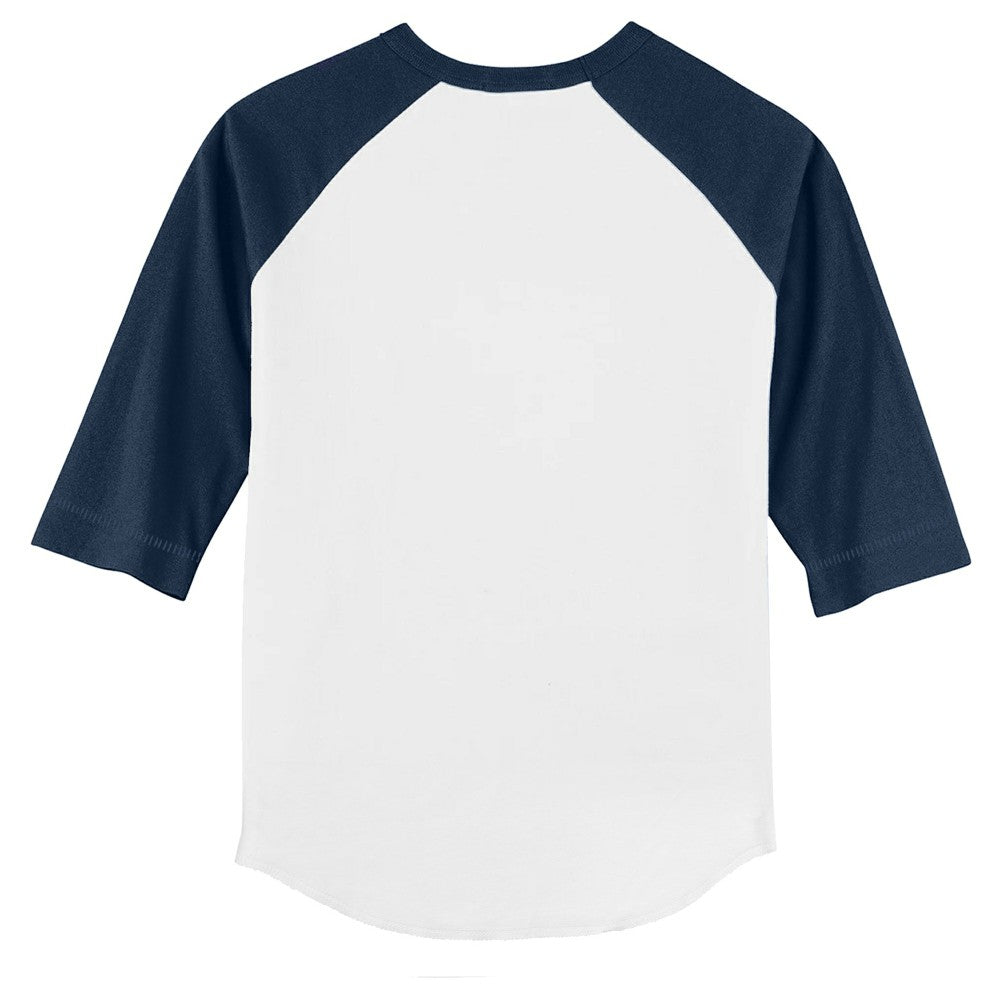 Milwaukee Brewers Tiny Turnip Youth Stitched Baseball 3/4-Sleeve Raglan T-Shirt - White/Navy