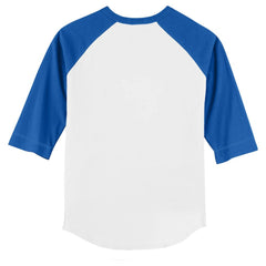 Los Angeles Dodgers Tiny Turnip Youth Stitched Baseball 3/4-Sleeve Raglan T-Shirt - White/Royal