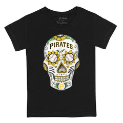 Pittsburgh Pirates Tiny Turnip Youth Sugar Skull T-Shirt - Black