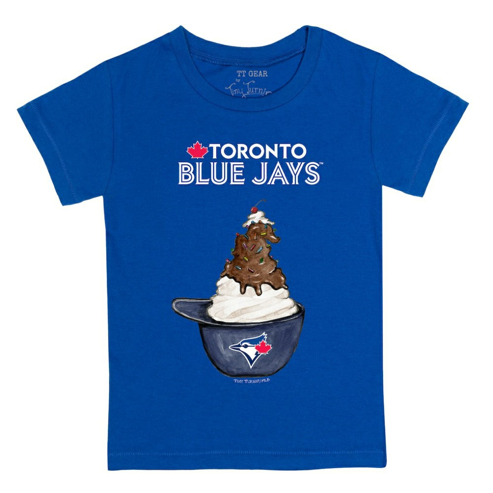 Toronto Blue Jays Tiny Turnip Youth Sundae Helmet T-Shirt - Royal