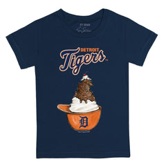 Detroit Tigers Tiny Turnip Youth Sundae Helmet T-Shirt - Navy