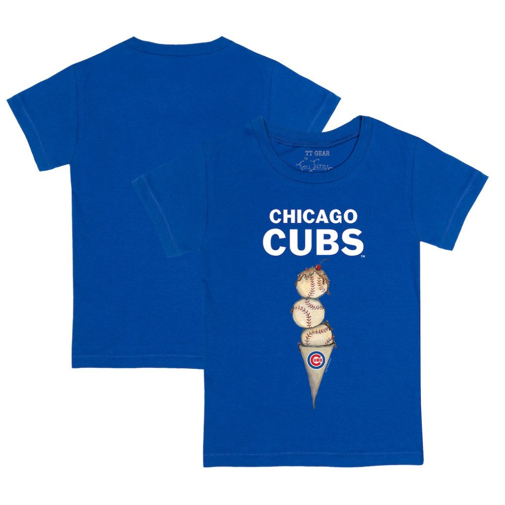Chicago Cubs Tiny Turnip Youth Triple Scoop T-Shirt - Royal