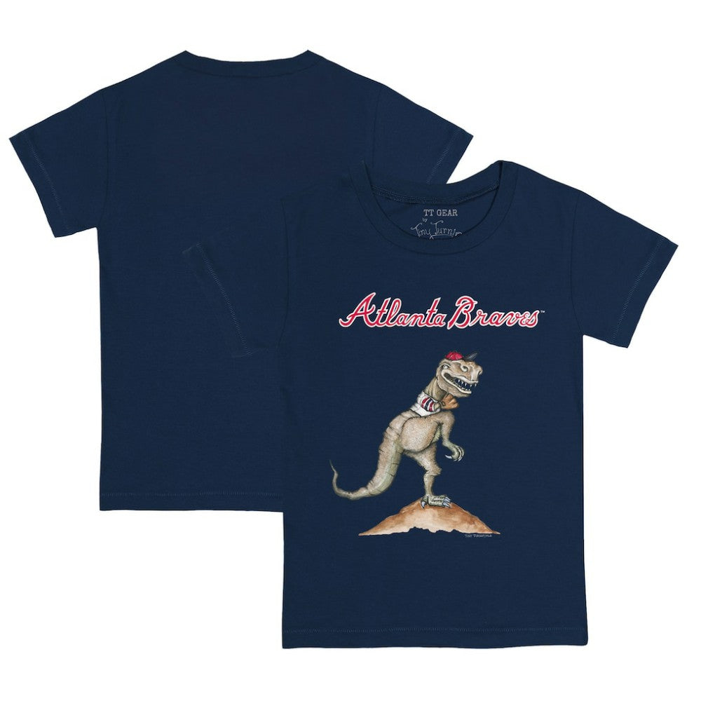 Atlanta Braves Tiny Turnip Youth TT Rex T-Shirt - Navy