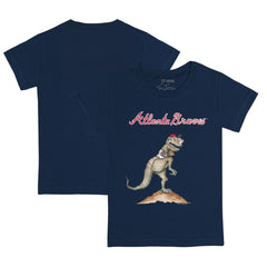 Atlanta Braves Tiny Turnip Youth TT Rex T-Shirt - Navy