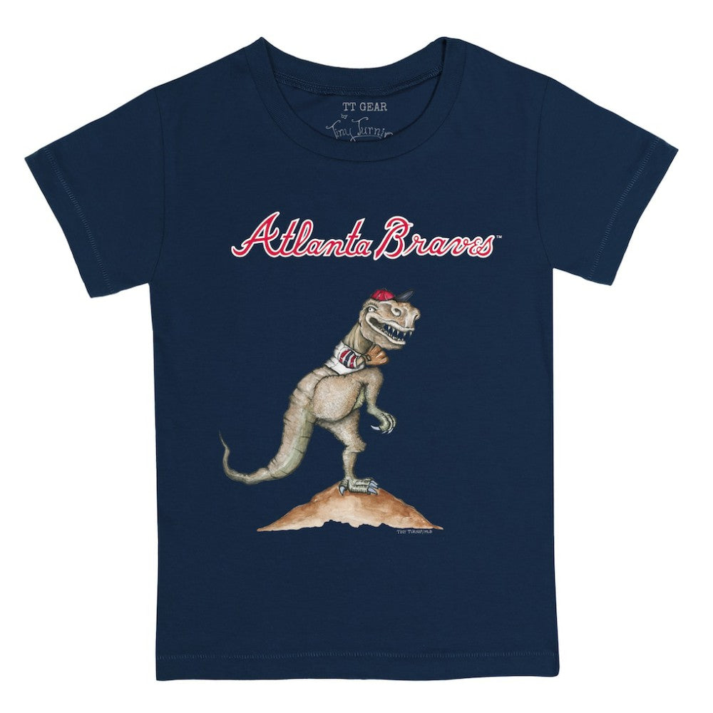 Atlanta Braves Tiny Turnip Youth TT Rex T-Shirt - Navy