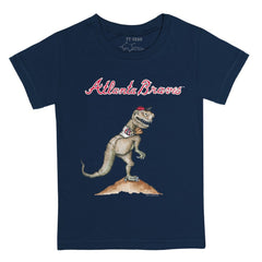 Atlanta Braves Tiny Turnip Youth TT Rex T-Shirt - Navy