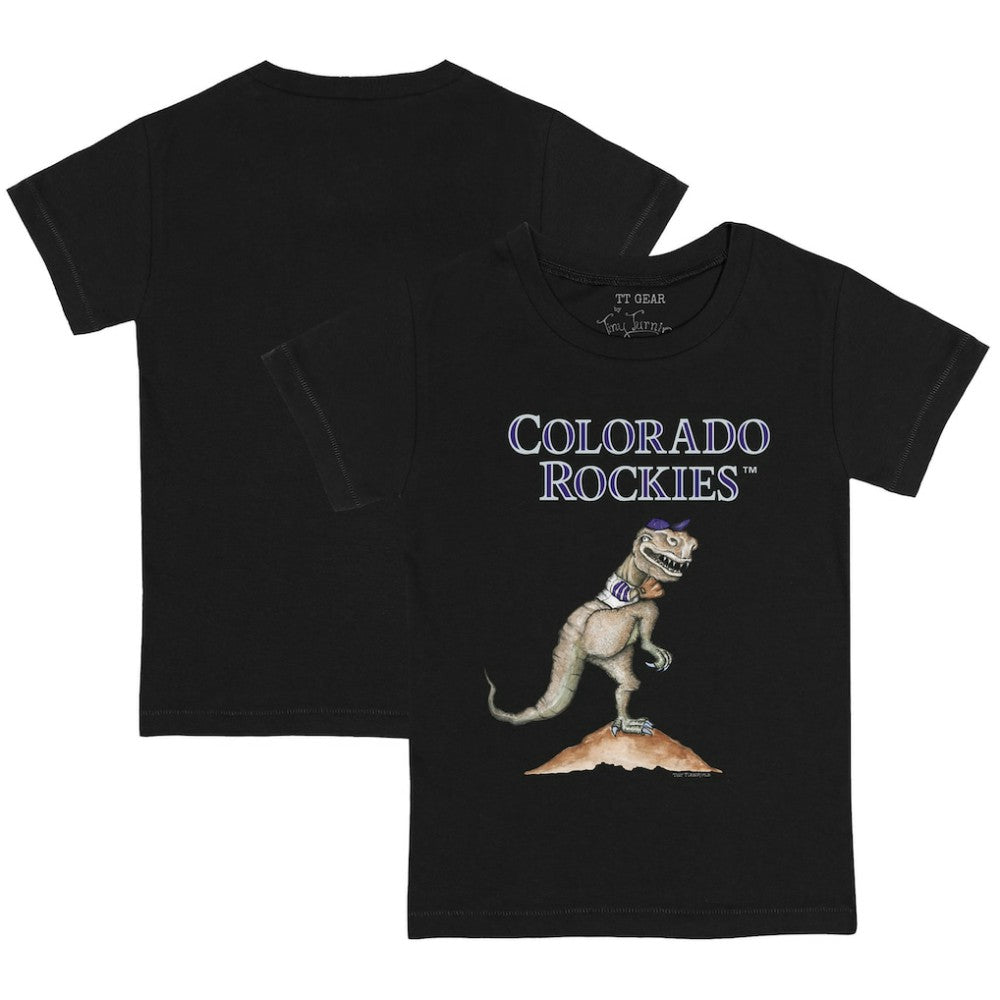 Colorado Rockies Tiny Turnip Youth TT Rex T-Shirt - Black