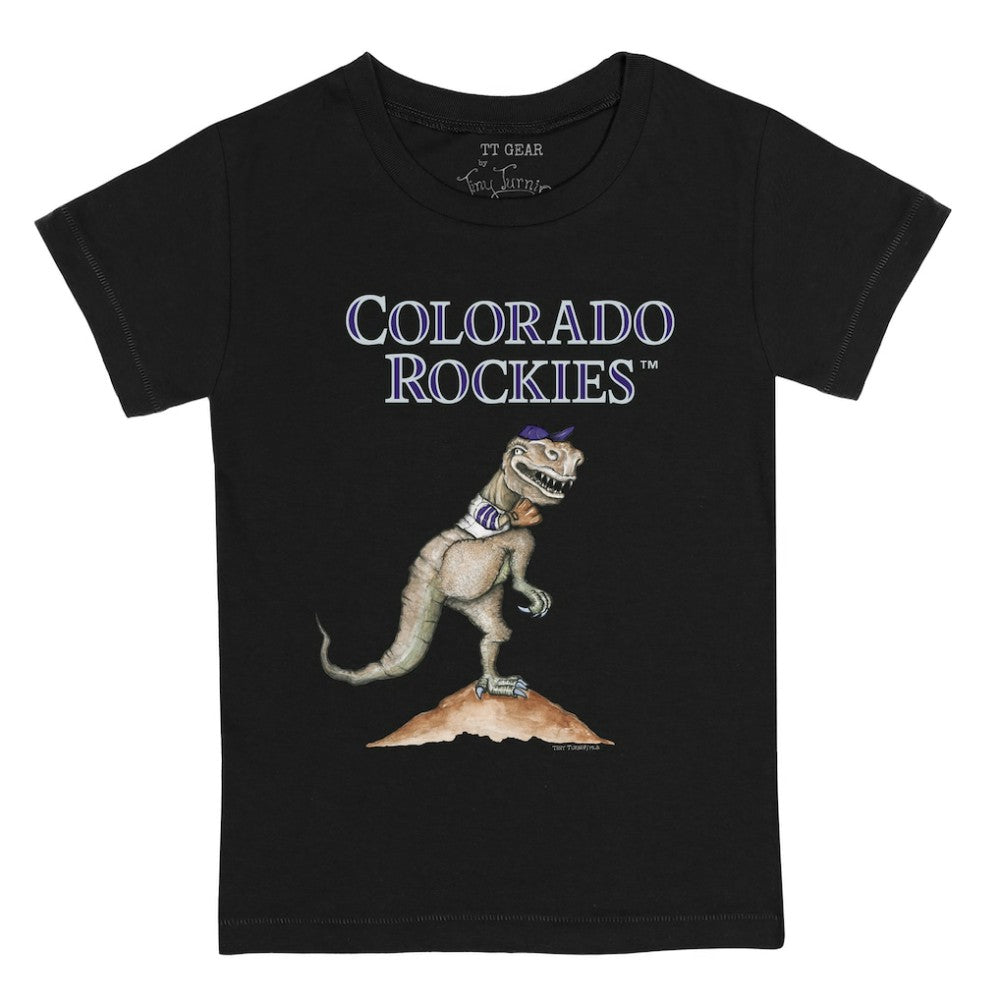 Colorado Rockies Tiny Turnip Youth TT Rex T-Shirt - Black
