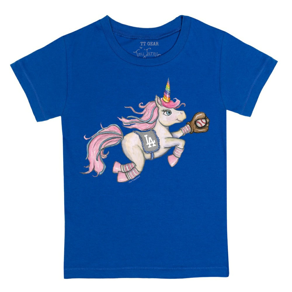 Los Angeles Dodgers Tiny Turnip Youth Unicorn T-Shirt - Royal