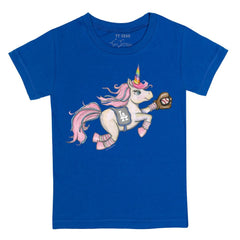 Los Angeles Dodgers Tiny Turnip Youth Unicorn T-Shirt - Royal