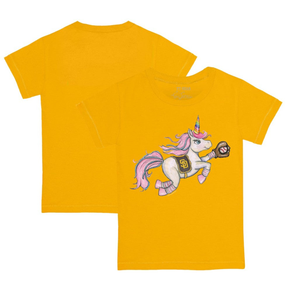 San Diego Padres Tiny Turnip Youth Unicorn T-Shirt - Gold