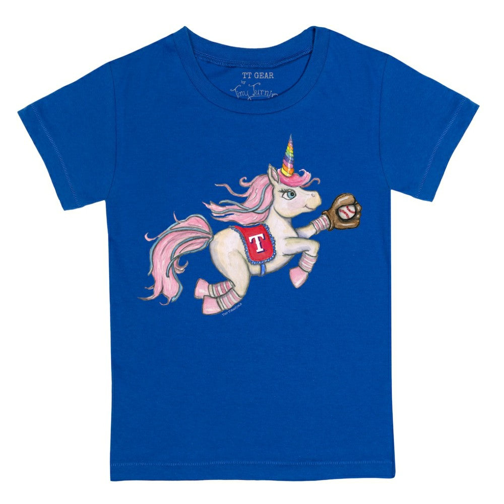Texas Rangers Tiny Turnip Youth Unicorn T-Shirt - Royal