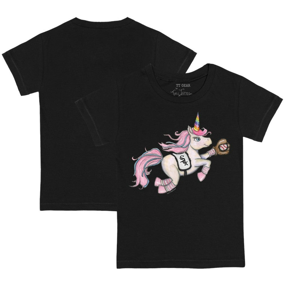 Chicago White Sox Tiny Turnip Youth Unicorn T-Shirt - Black