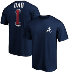 Atlanta Braves Number One Dad T-Shirt - Navy