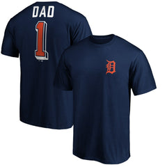 Detroit Tigers Number One Dad T-Shirt - Navy