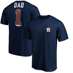 Houston Astros Number One Dad T-Shirt - Navy