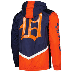 Detroit Tigers Undeniable Full-Zip Hoodie Windbreaker Jacket - Navy | Mitchell & Ness