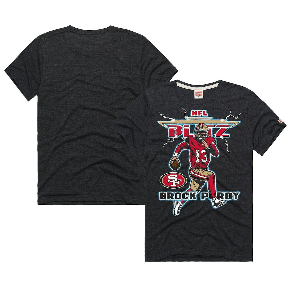 NFL San Francisco 49ers Brock Purdy  Homage Unisex NFL Blitz Player Tri-Blend T-Shirt