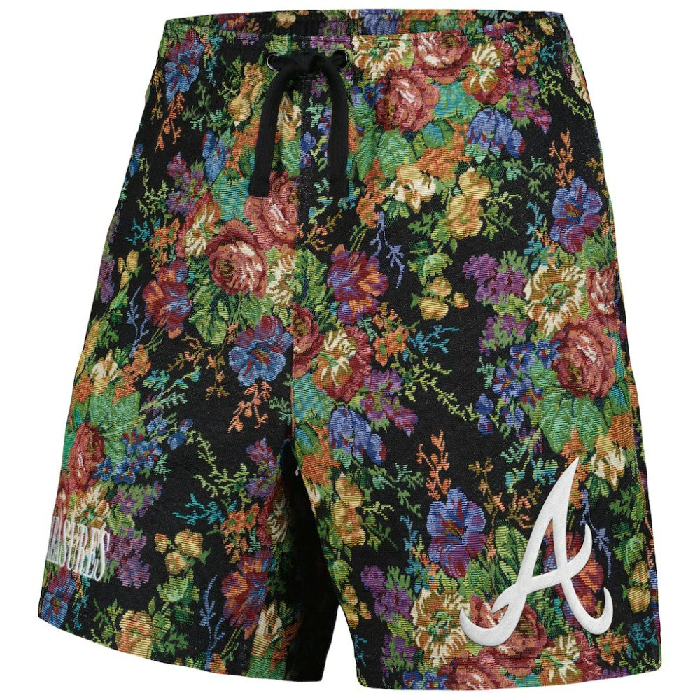 Atlanta Braves PLEASURES Floral Shorts - Black