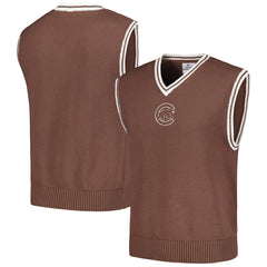 Chicago Cubs PLEASURES Knit V-Neck Pullover Sweater Vest - Brown
