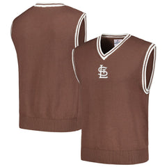 St. Louis Cardinals PLEASURES Knit V-Neck Pullover Sweater Vest - Brown