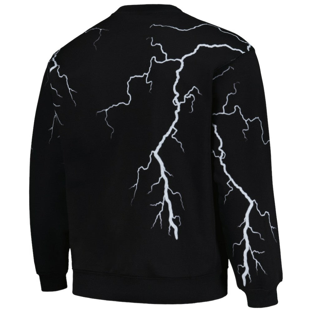 San Francisco Giants PLEASURES Lightning Crewneck Pullover Sweatshirt - Black