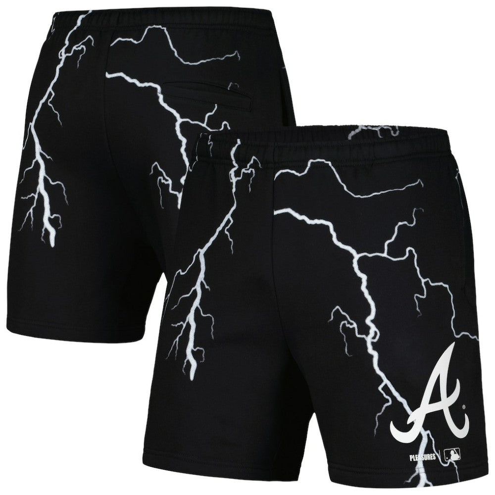 Atlanta Braves PLEASURES Lightning Shorts - Black