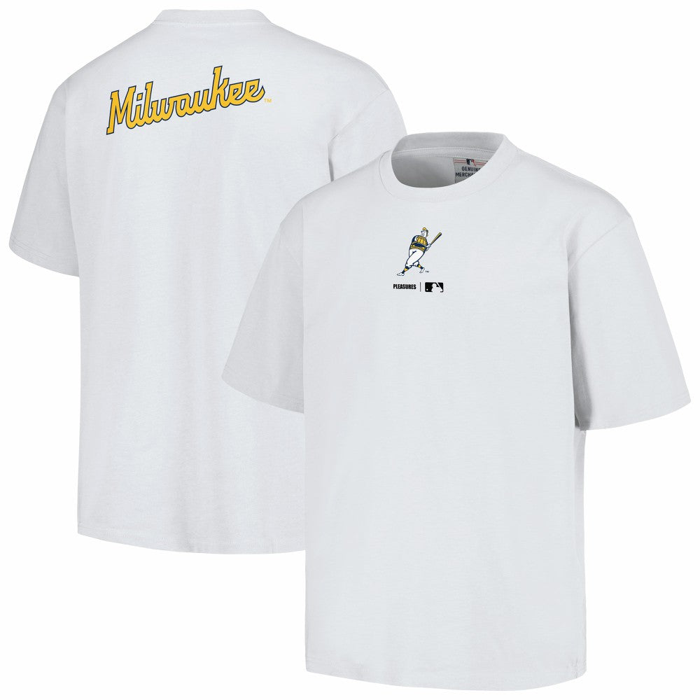 Milwaukee Brewers PLEASURES Mascot T-Shirt - White