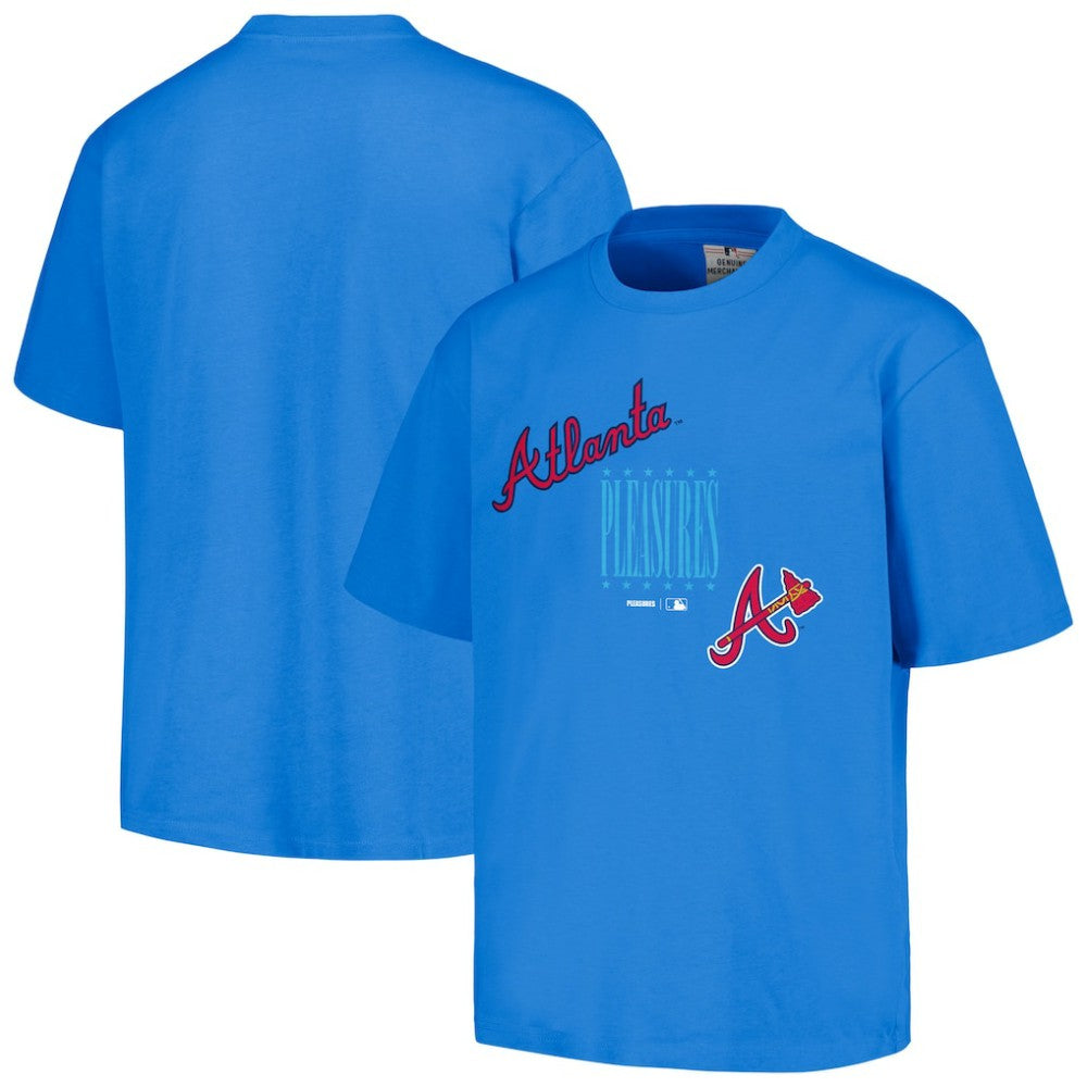 Atlanta Braves PLEASURES Repurpose T-Shirt - Blue