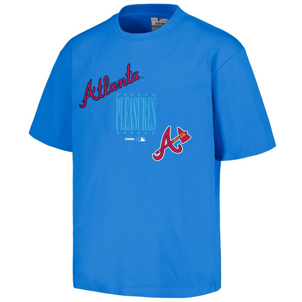 Atlanta Braves PLEASURES Repurpose T-Shirt - Blue