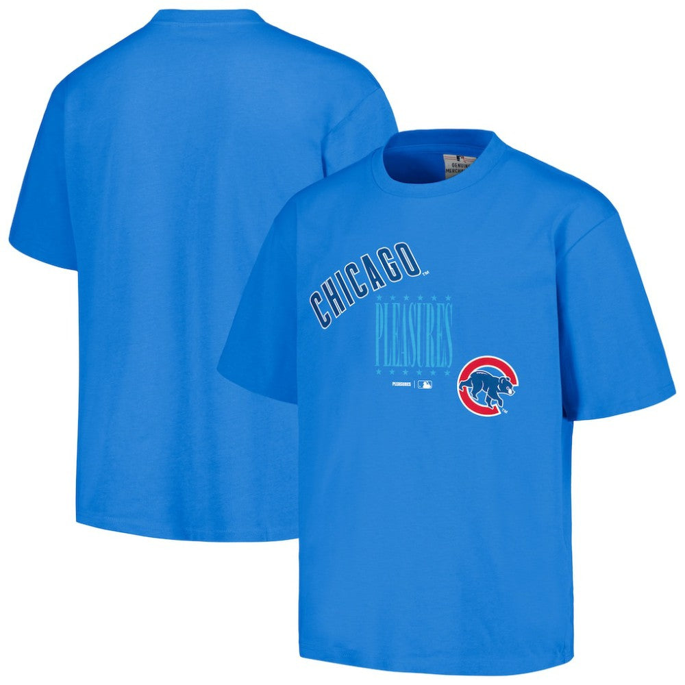 Chicago Cubs PLEASURES Repurpose T-Shirt - Royal